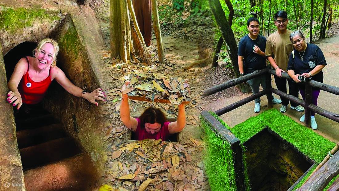 Visitors at the entrance of the Cu Chi Tunnels