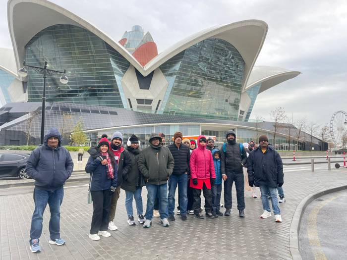 Coral Holidays group in winter jackets